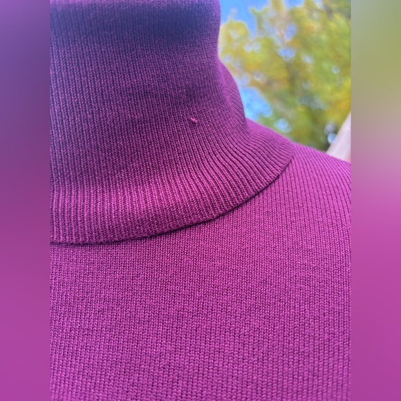 Chico's Rich Plum Long Sleeve Turtleneck - Picture 4 of 10